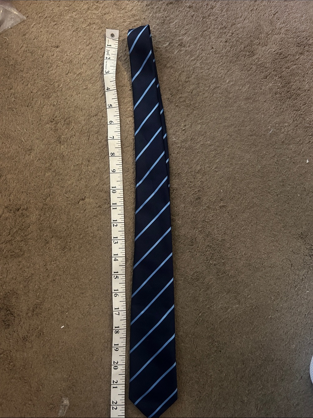 Place Navy and Light Blue Striped Boys' Tie